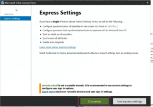 Entra Connect Install