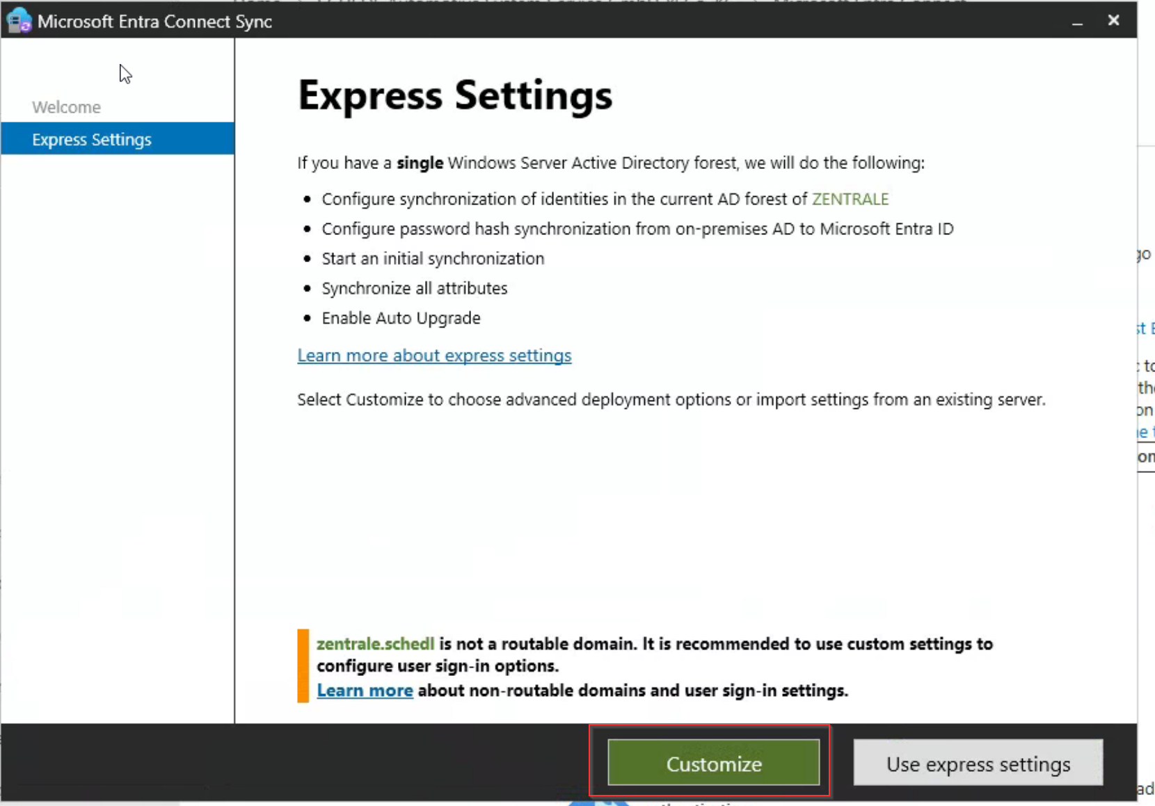 Entra Connect Install