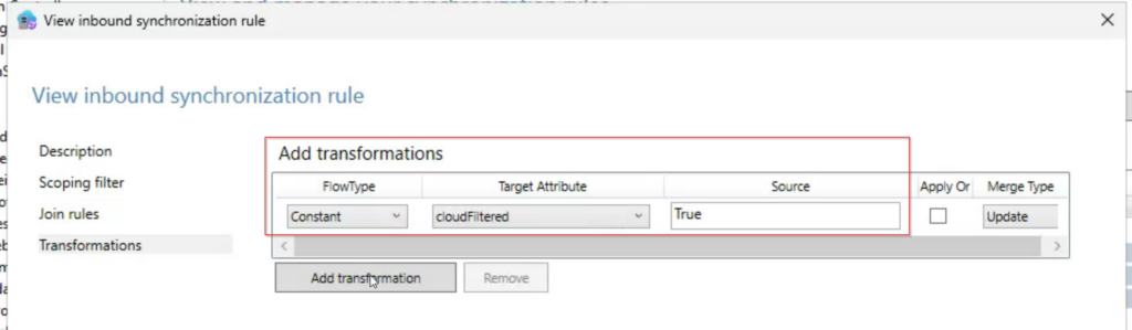EntraConnect-SyncRule CloudFilterd 1